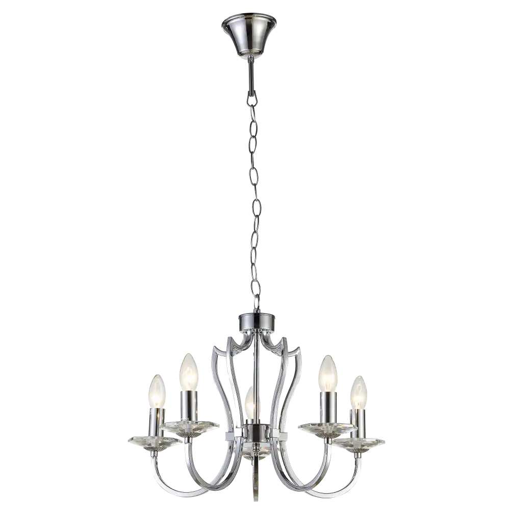 Riga Chrome Finish 5/3lt Center Ceiling Light 