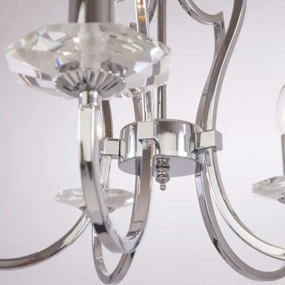 Riga Chrome Finish 5/3lt Center Ceiling Light 