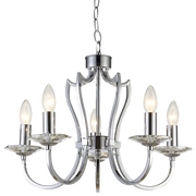 Riga Chrome Finish 5/3lt Center Ceiling Light 