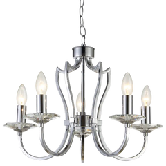 Riga Chrome Finish 5/3lt Center Ceiling Light 