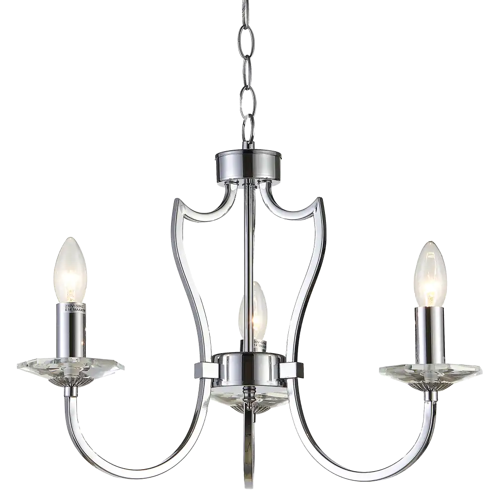 Riga Chrome Finish 5/3lt Center Ceiling Light 