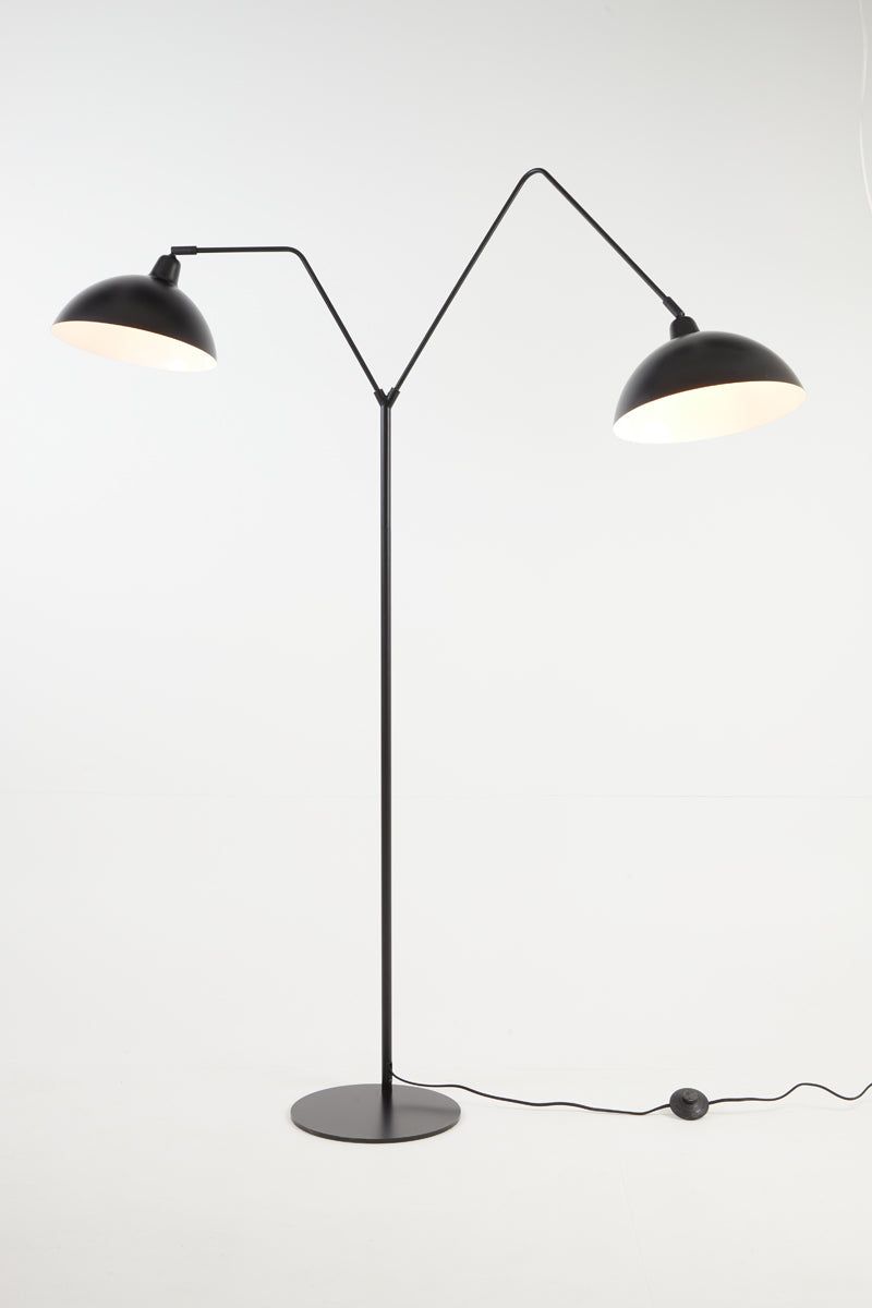 Orion 2Lt Floor Lamp - Matt Black Finish
