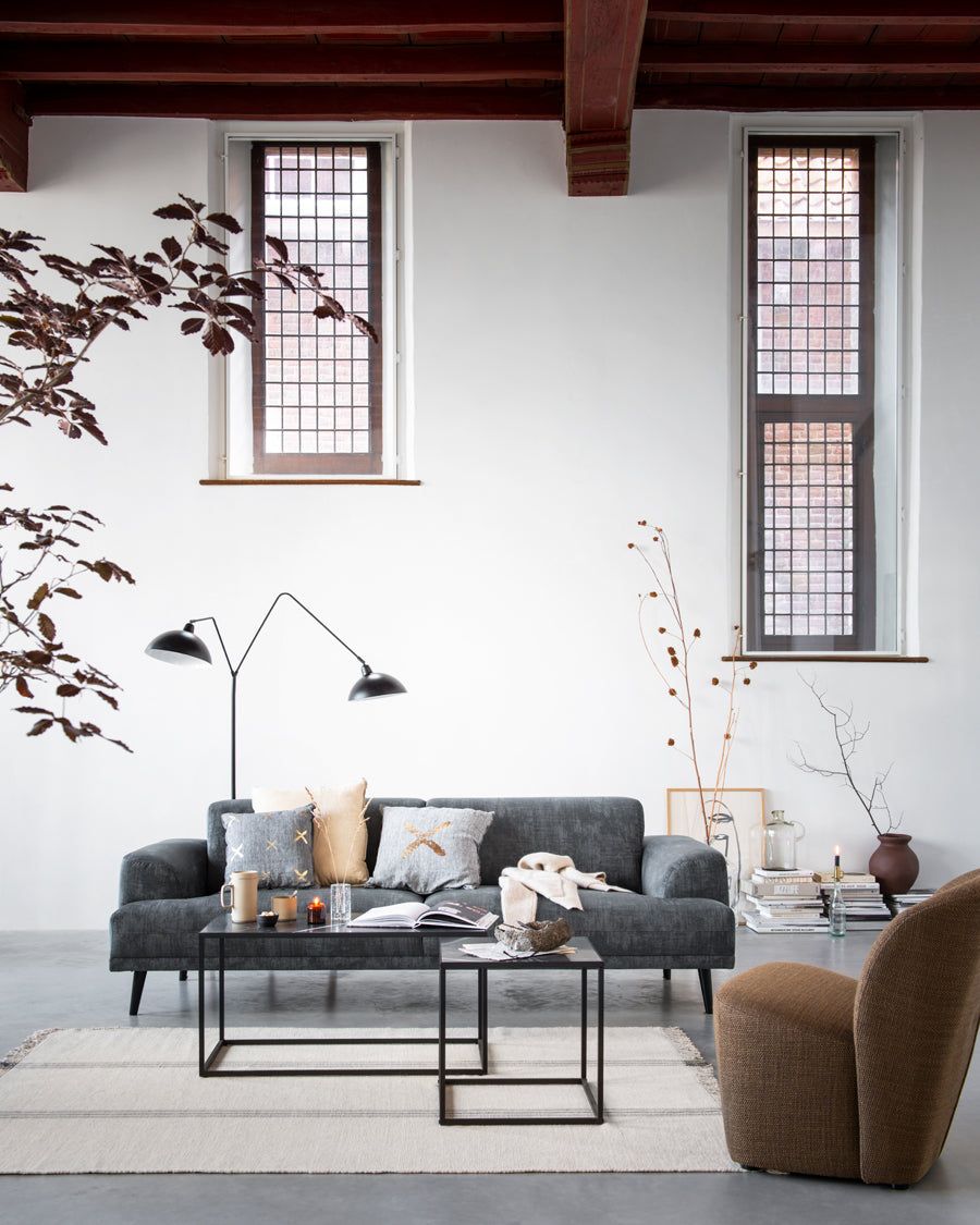 Orion 2Lt Floor Lamp - Matt Black Finish