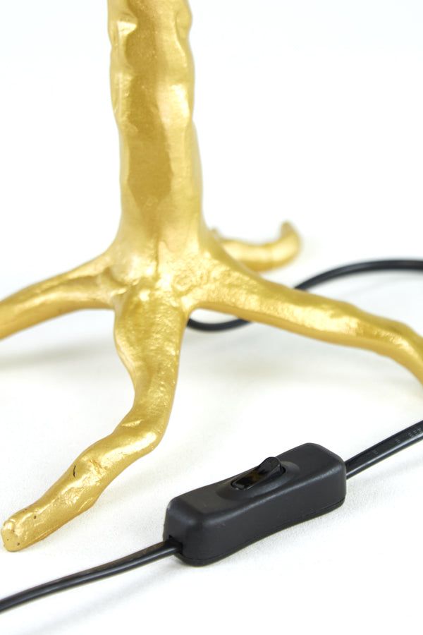Feather Floor Lamp - Gold & Peach Finish
