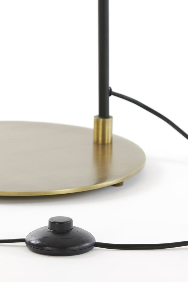 Braja Floor Lamp - Matt Black & Antique Bronze Finish