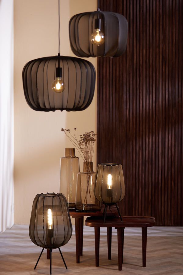Plumeria Table Lamp Medium - Black Finish