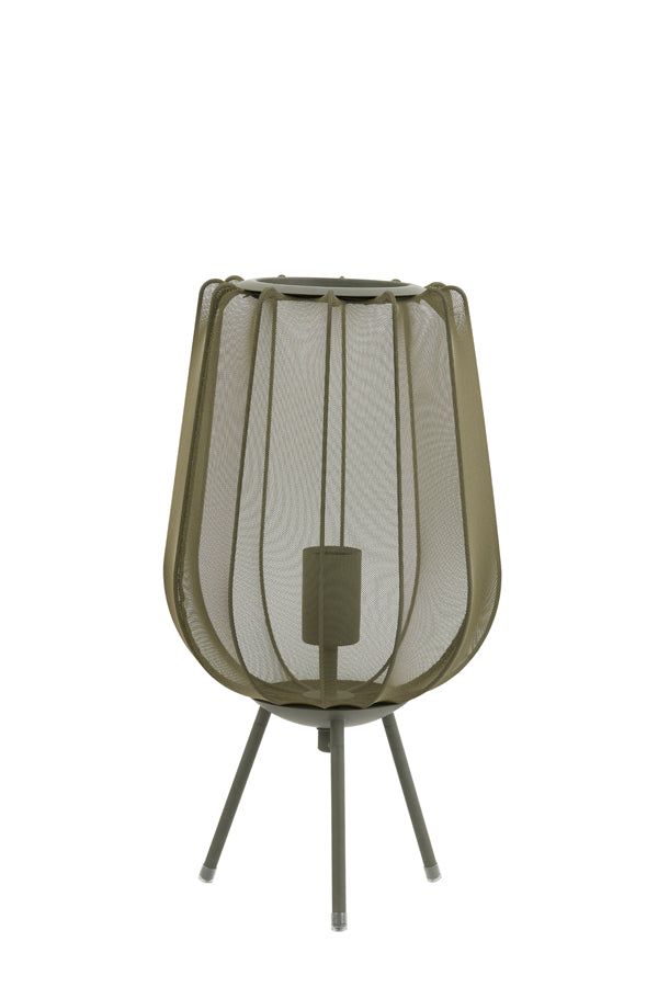 Plumeria Table Lamp Medium - Dark Green Finish