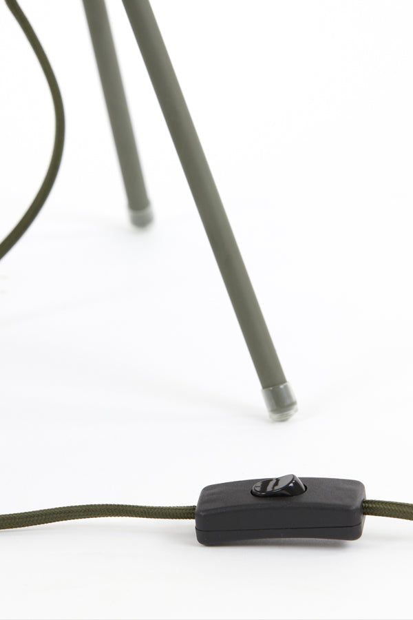 Plumeria Table Lamp Medium - Dark Green Finish