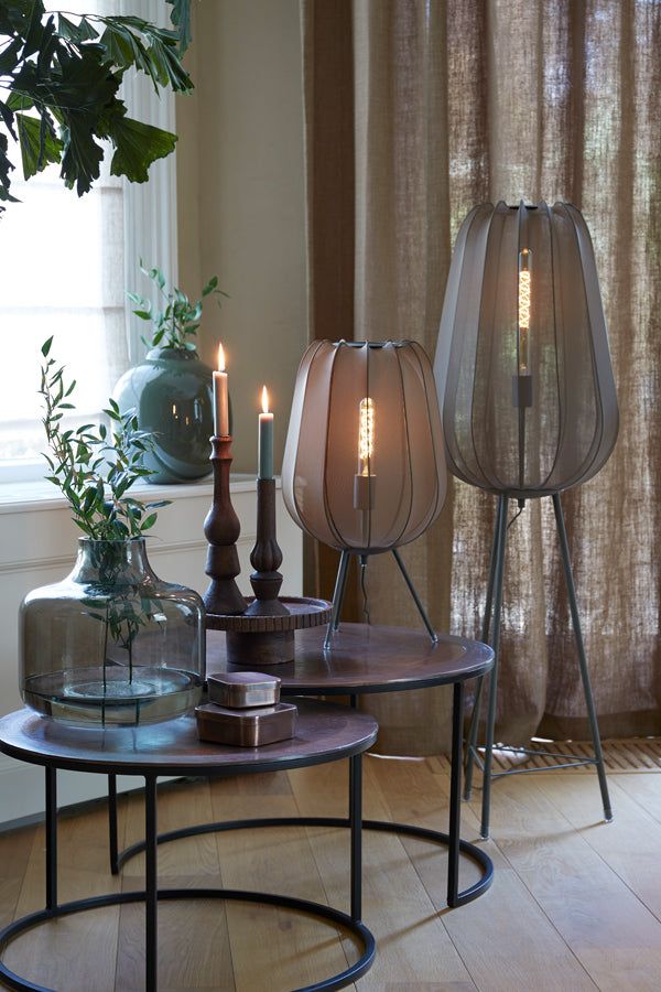 Plumeria Table Lamp Large - Dark Green Finish