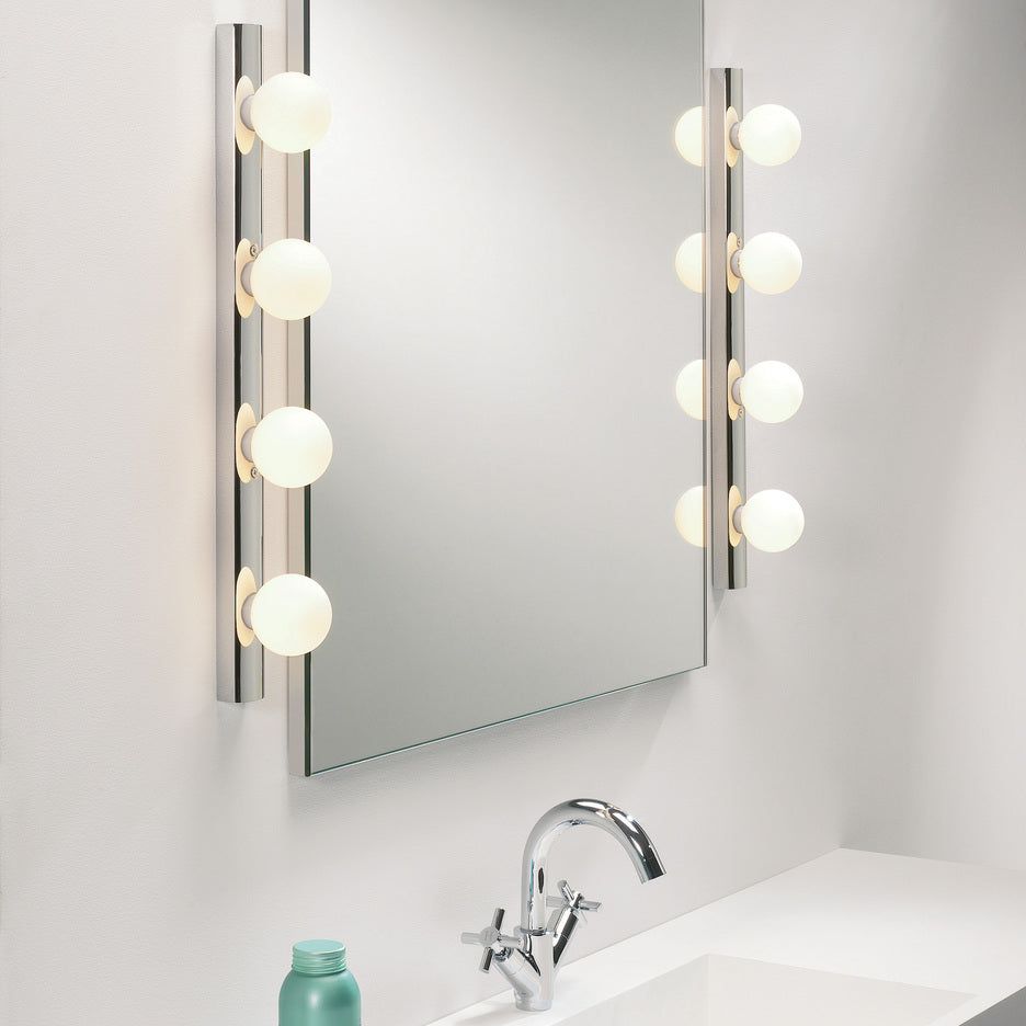 Cabaret Matt Black/Polished Chrome Wall Light