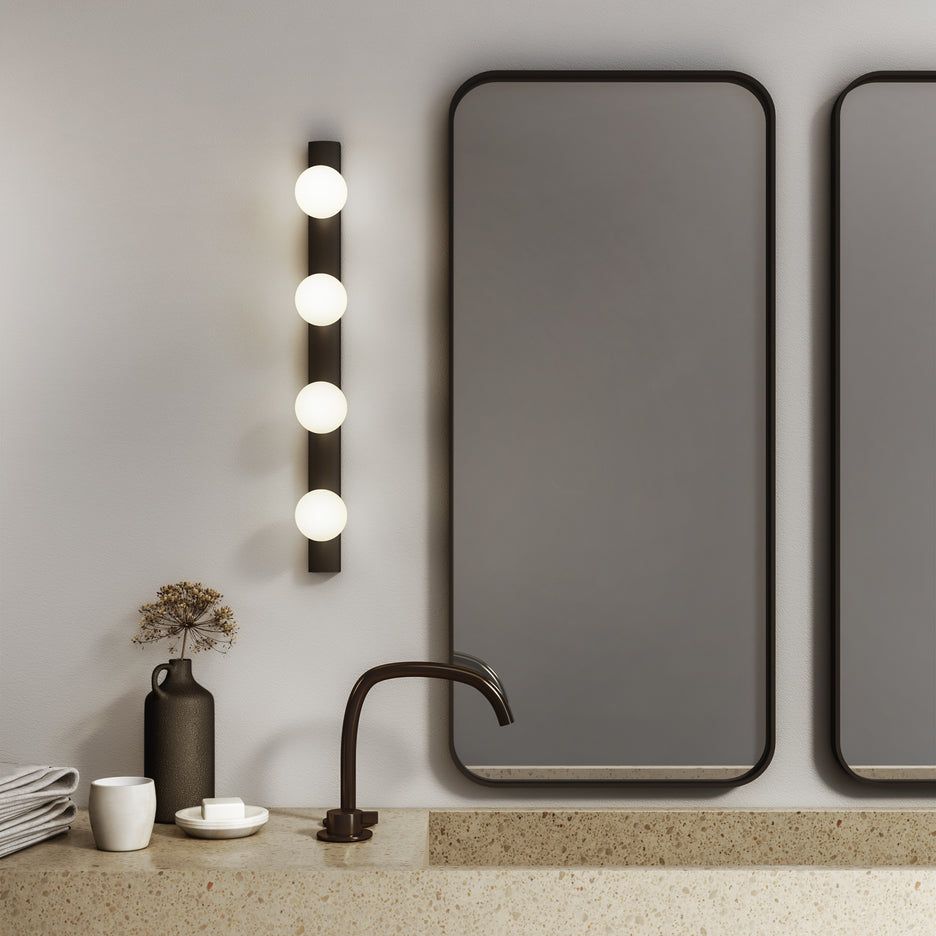 Cabaret Matt Black Wall Light