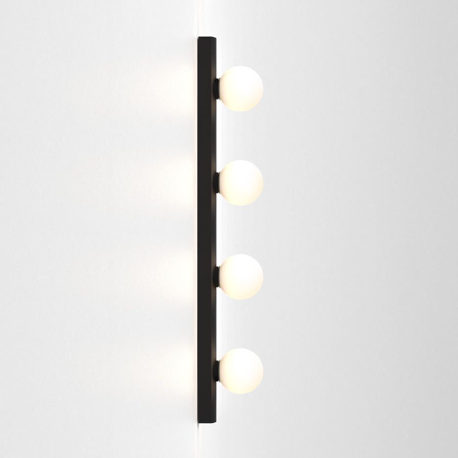 Cabaret Matt Black Wall Light