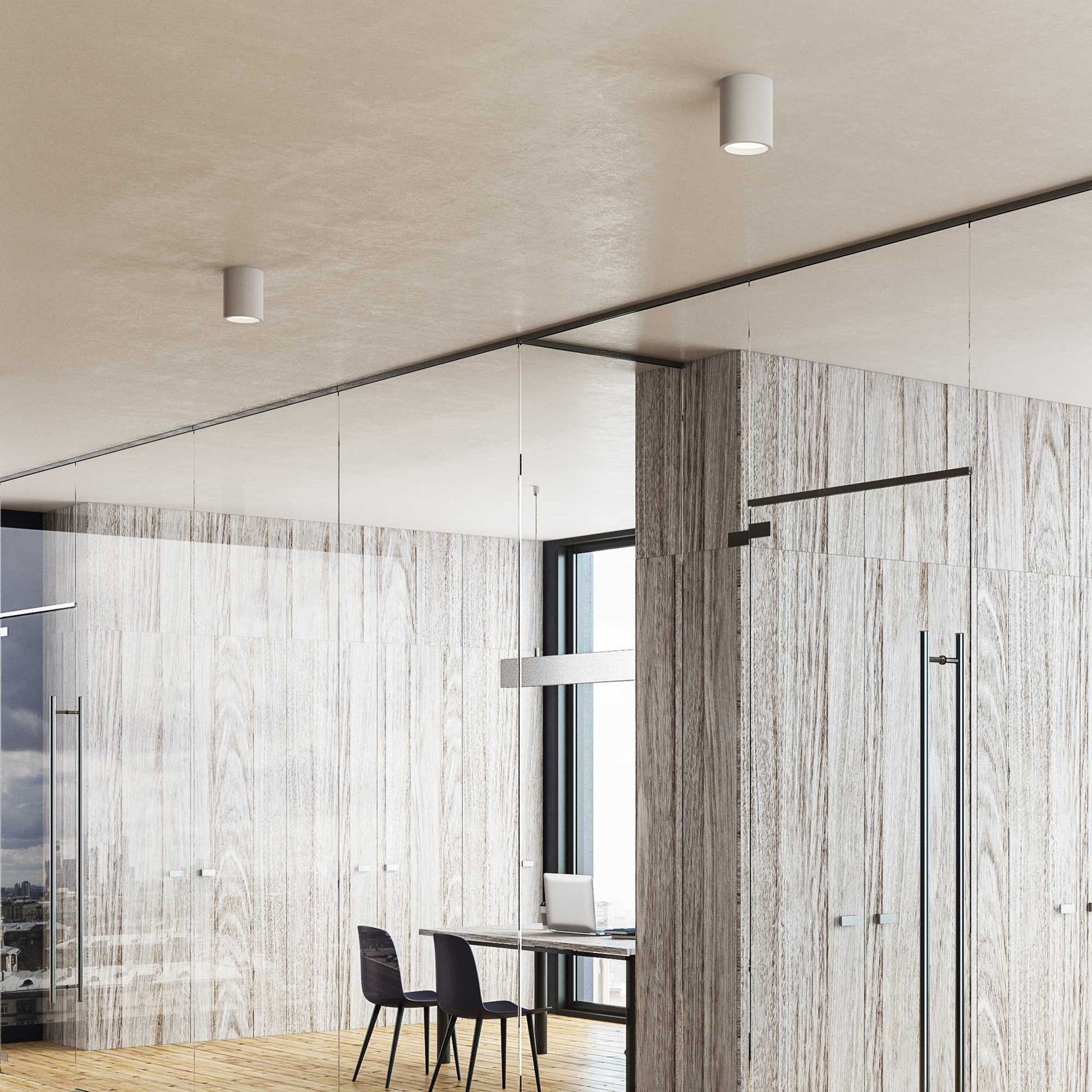 Nitro Flush Light - White Black Finish - Cusack Lighting