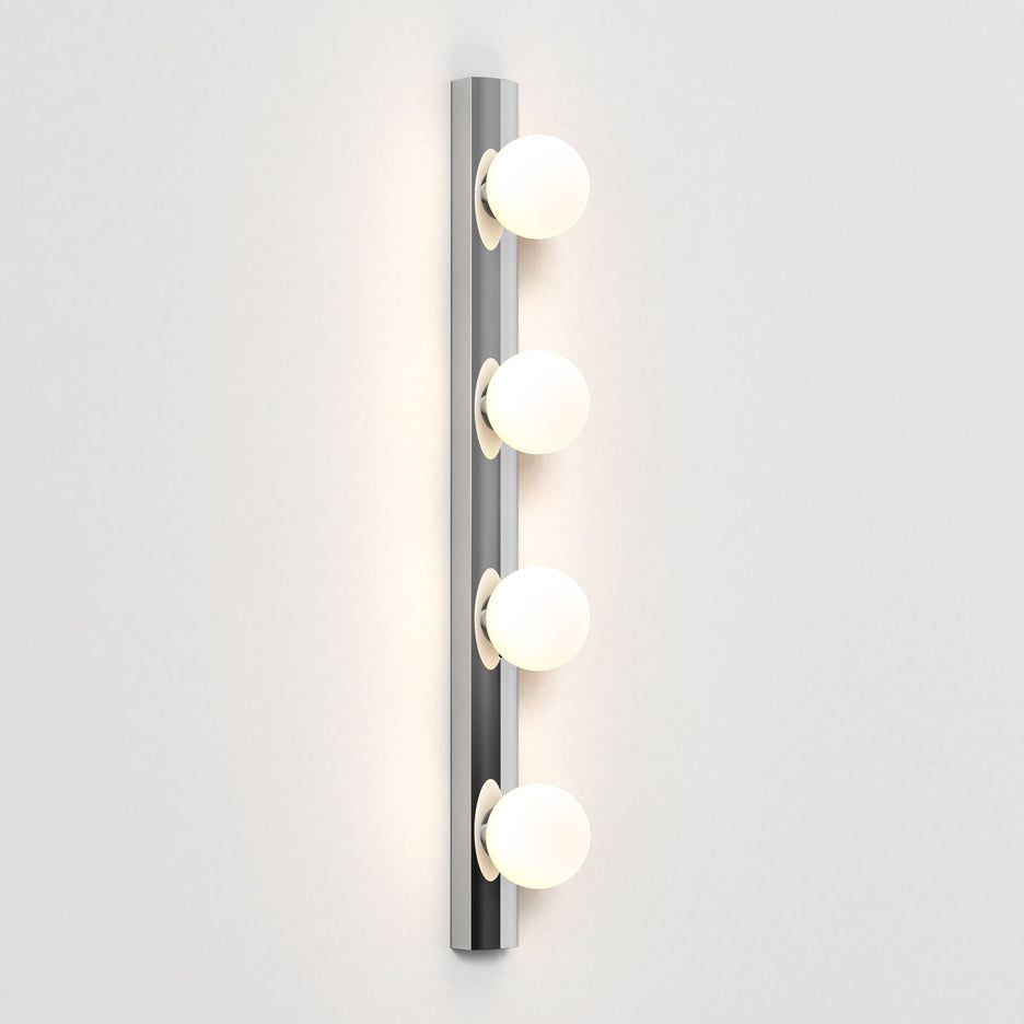 Cabaret Matt Black/Polished Chrome Wall Light