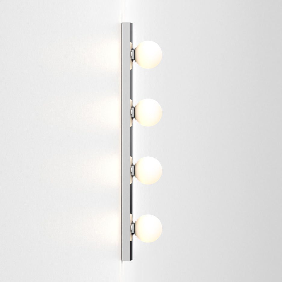 Cabaret Matt Black/Polished Chrome Wall Light