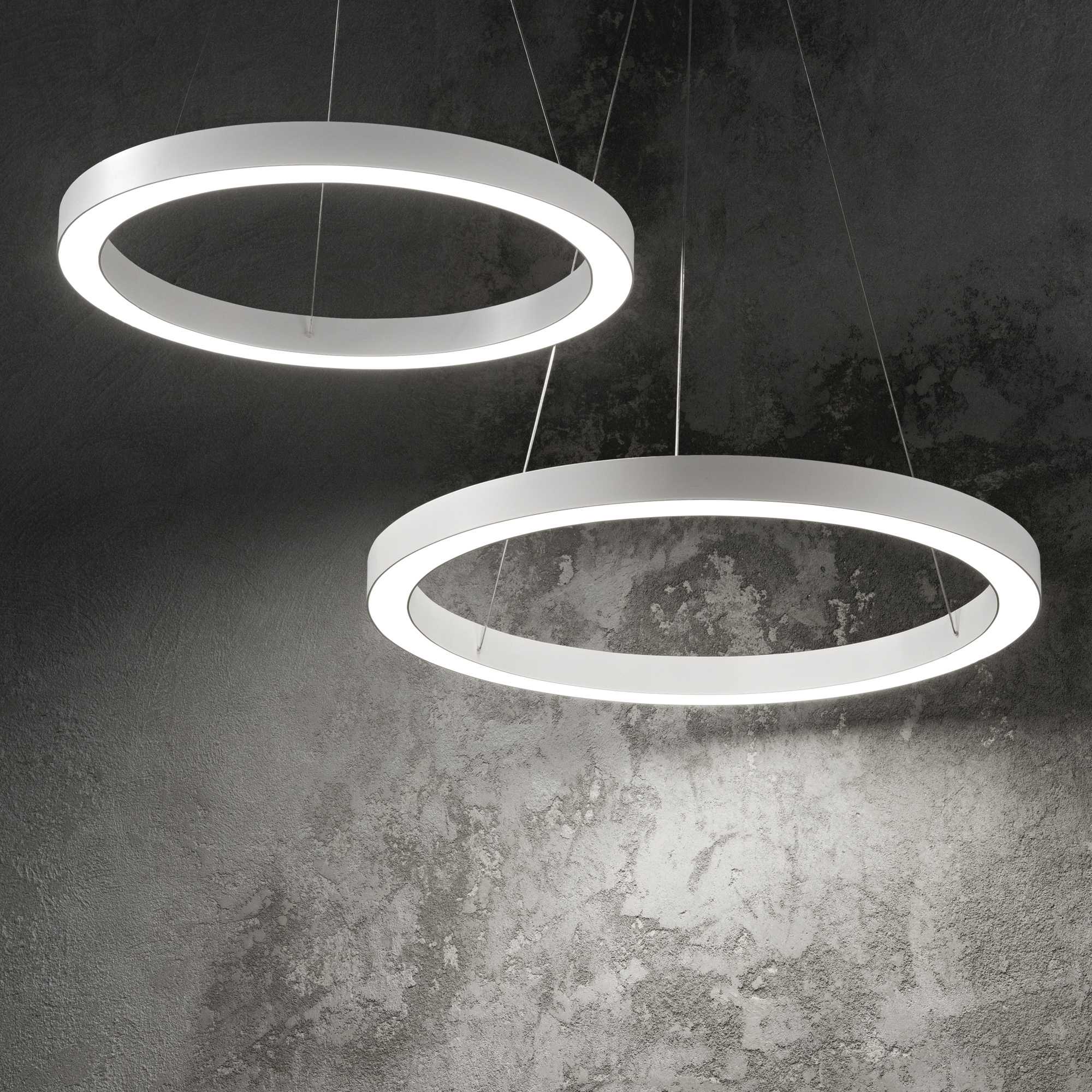 Oracle LED Ceiling Light - Black/White Finish - Cusack Lighting