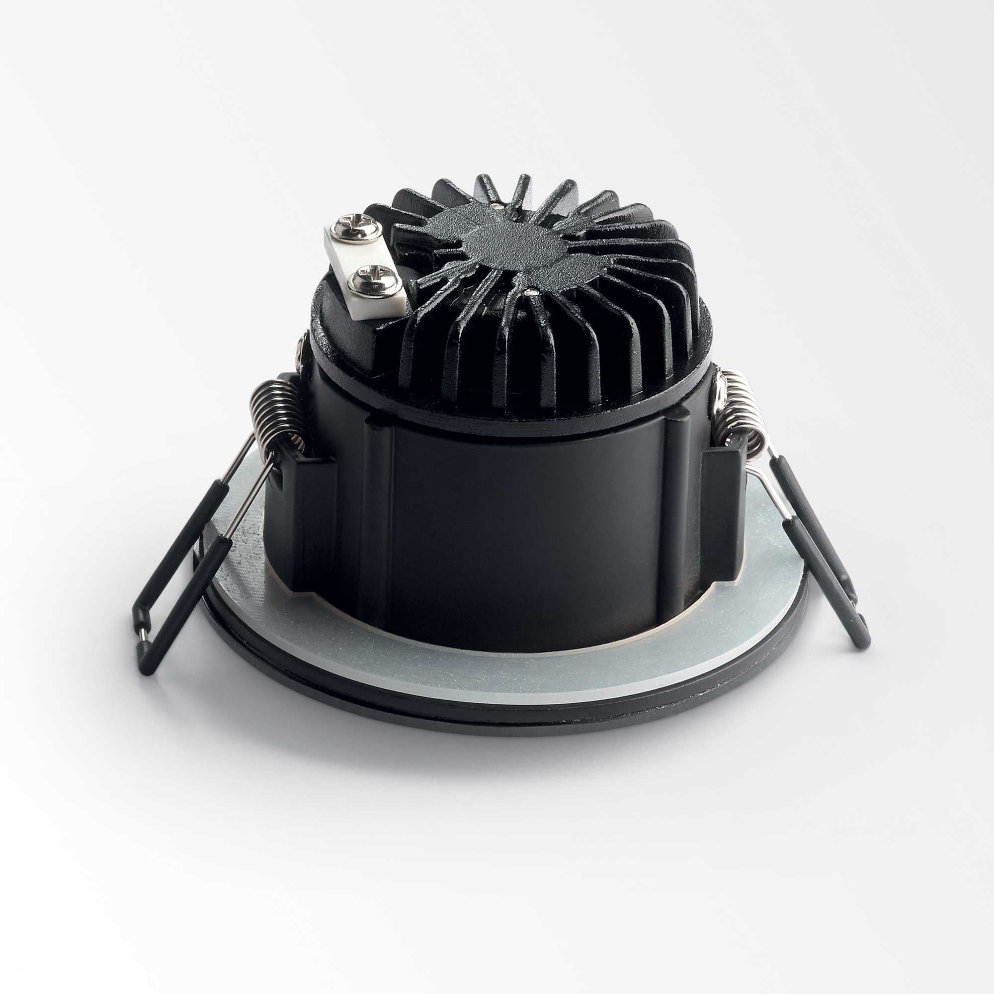 Room Recessed Ceiling Light - Black/White Finish - Cusack Lighting