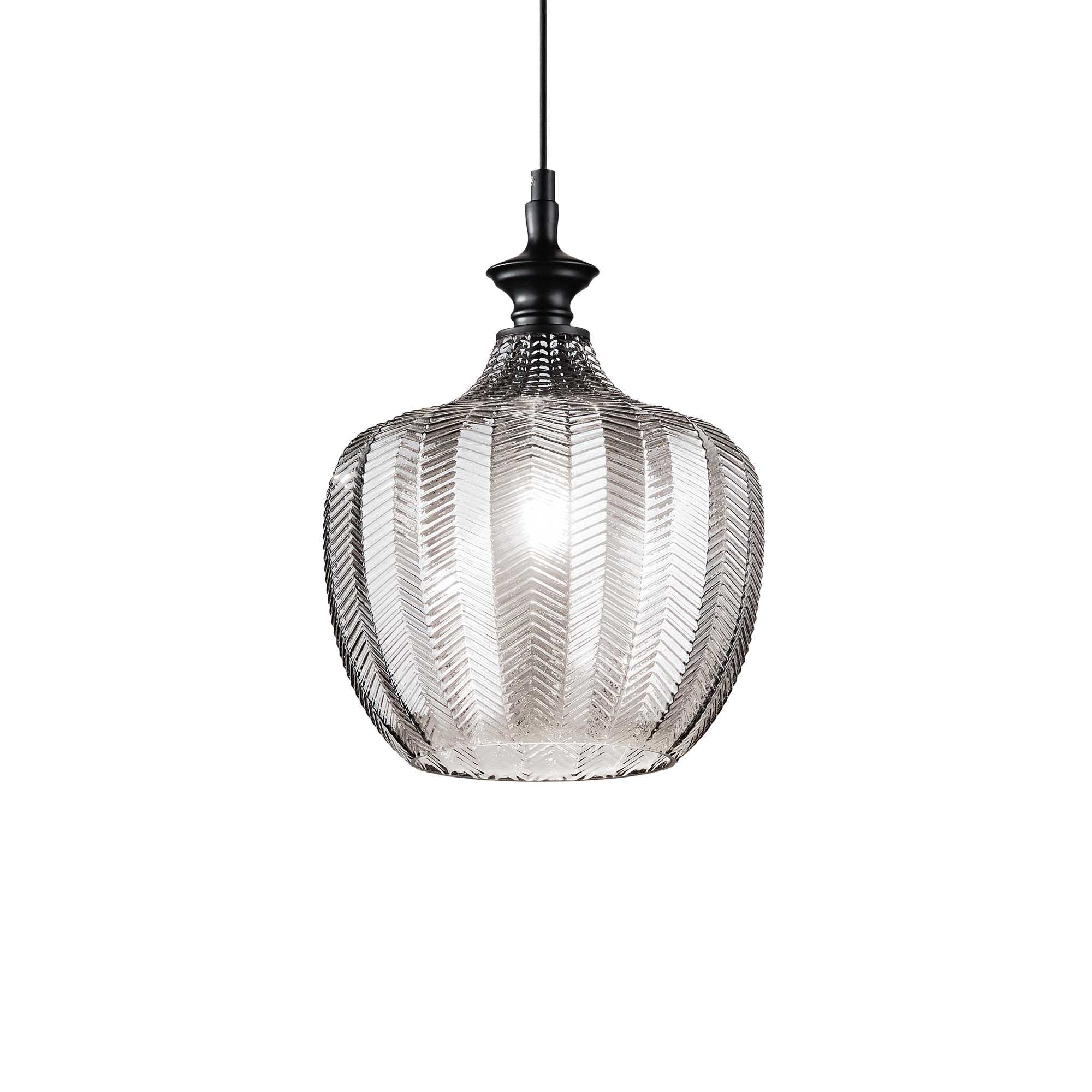 Lord Pedant light - Amber/Smoke Grey Finish - Cusack Lighting