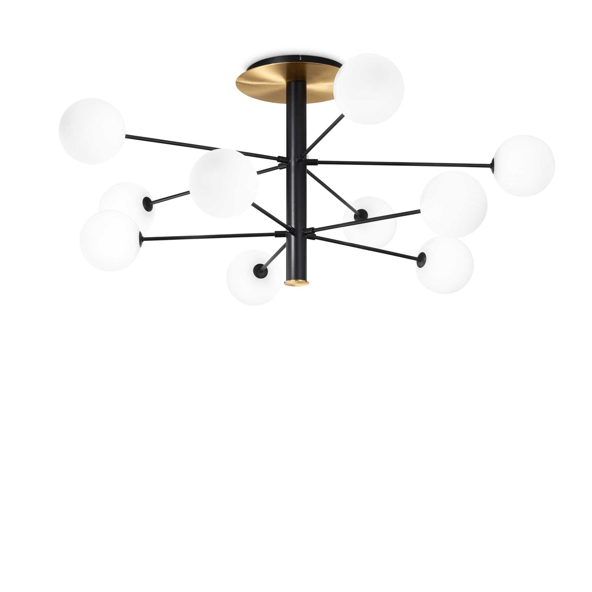 Cosmopolitan 10/12Lt Centre Ceiling Light - White/Black Finish - Cusack Lighting