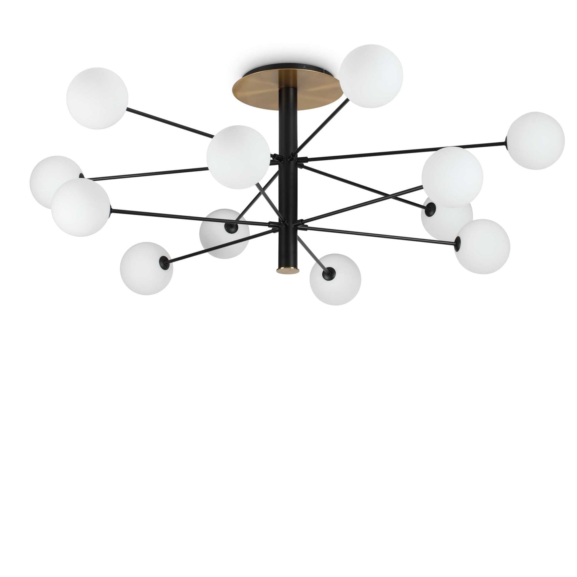 Cosmopolitan 10/12Lt Centre Ceiling Light - White/Black Finish - Cusack Lighting