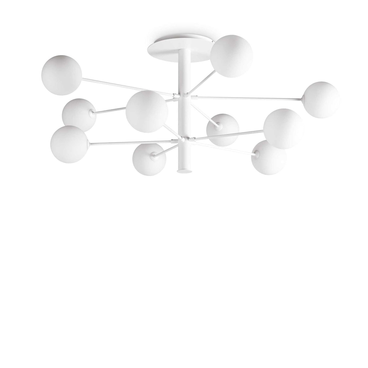 Cosmopolitan 10/12Lt Centre Ceiling Light - White/Black Finish - Cusack Lighting
