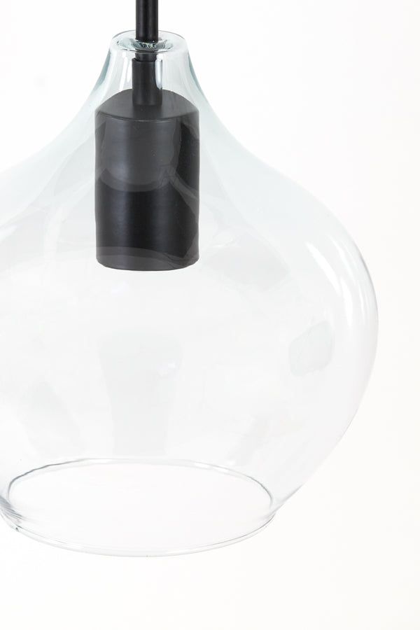 RAKEL 10Lt Kitchen Light - Matt Black & Clear