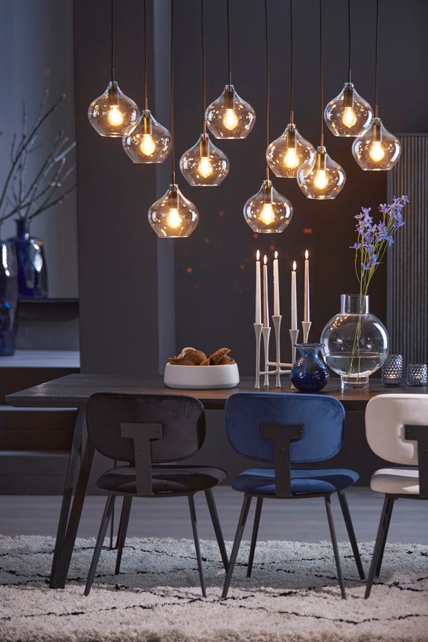 RAKEL 10Lt Kitchen Light - Matt Black & Clear