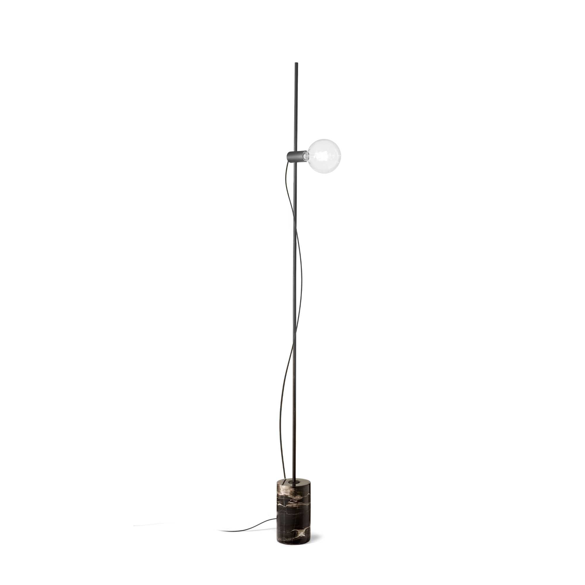 EVA Floor Lamp - White/Black Finish - Cusack Lighting
