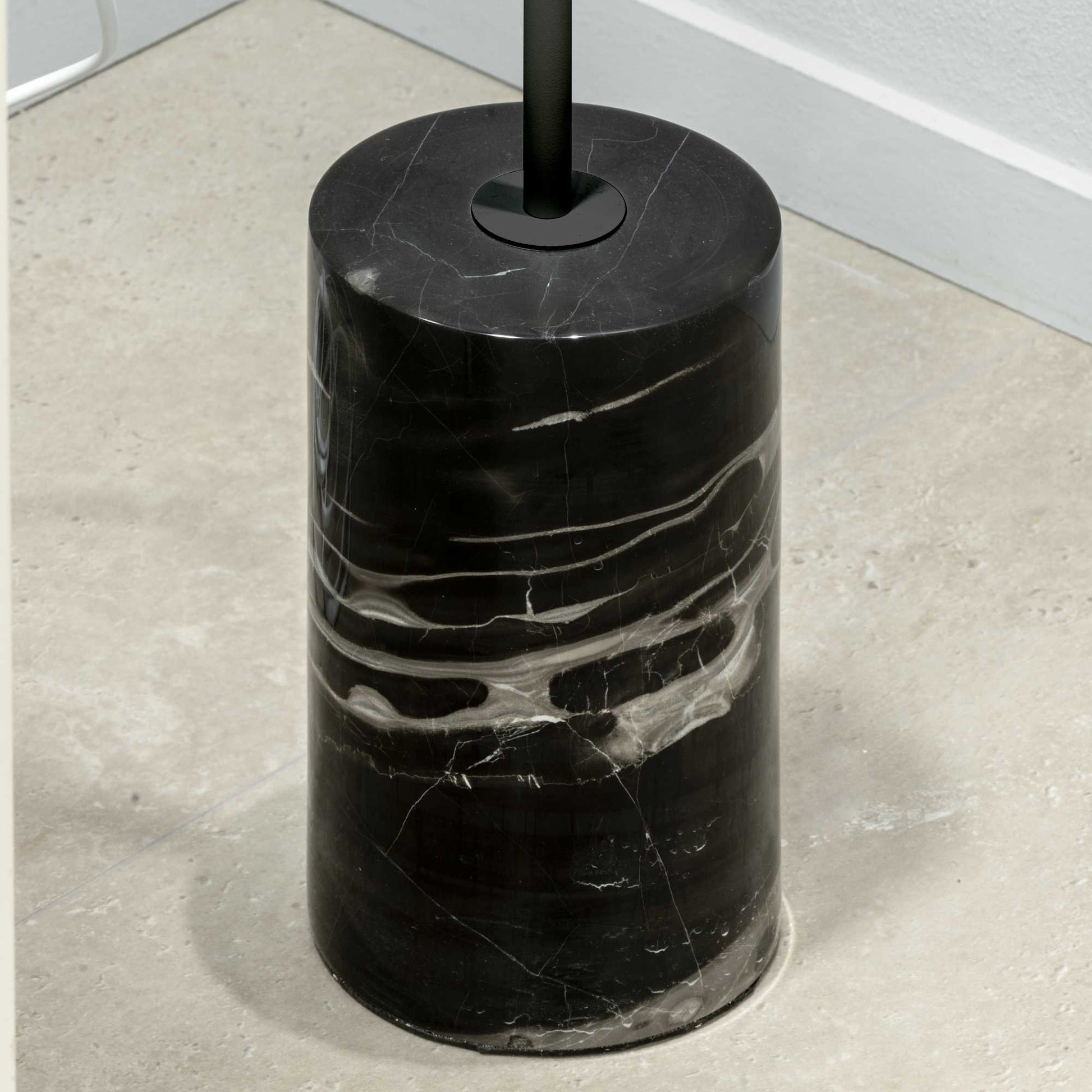 EVA Floor Lamp - White/Black Finish - Cusack Lighting