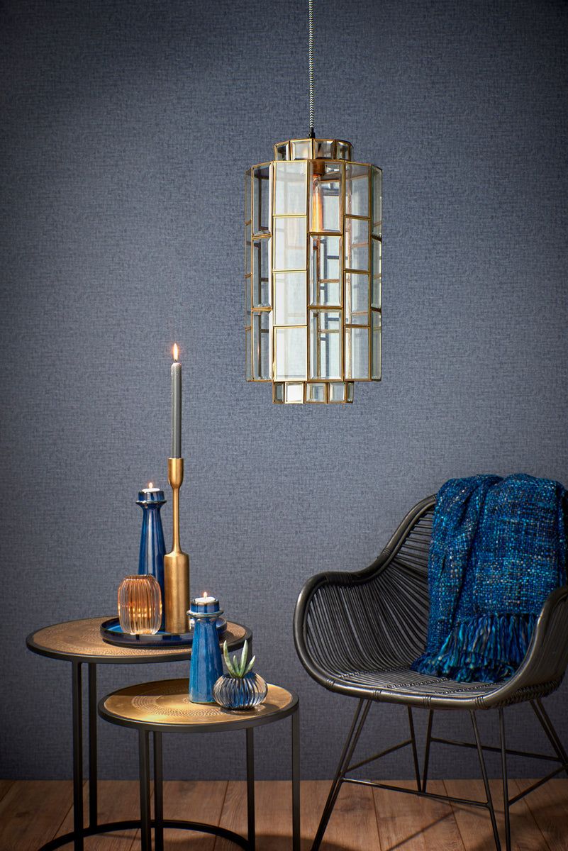Sostrene Hanging Lamp - Antique Bronze & Glass Finish