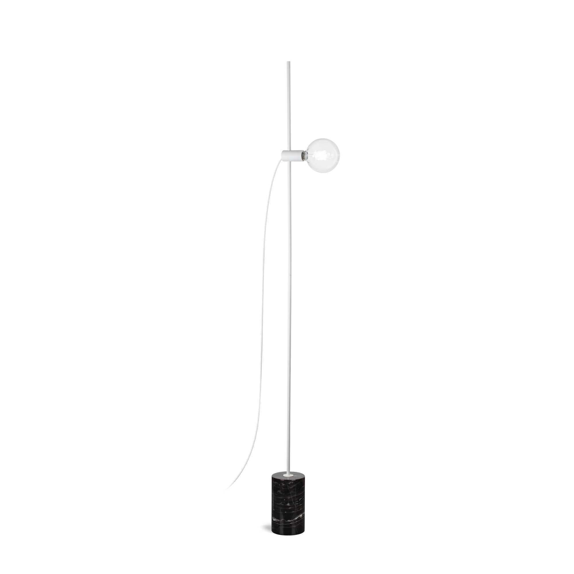 EVA Floor Lamp - White/Black Finish - Cusack Lighting