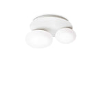 Ninfea Flush Light Fitting - White, Brass - Cusack Lighting