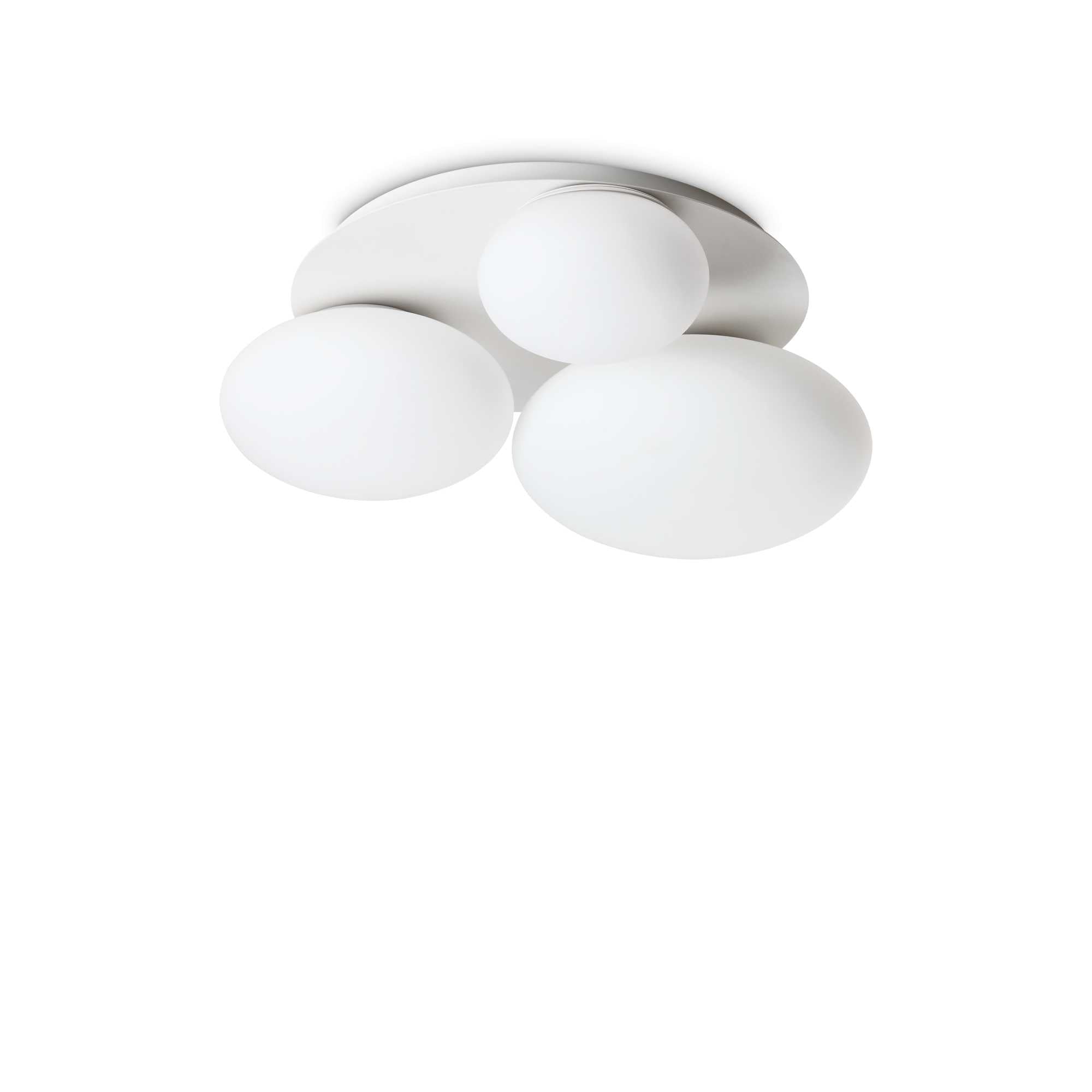 Ninfea Flush Light Fitting - White, Brass - Cusack Lighting