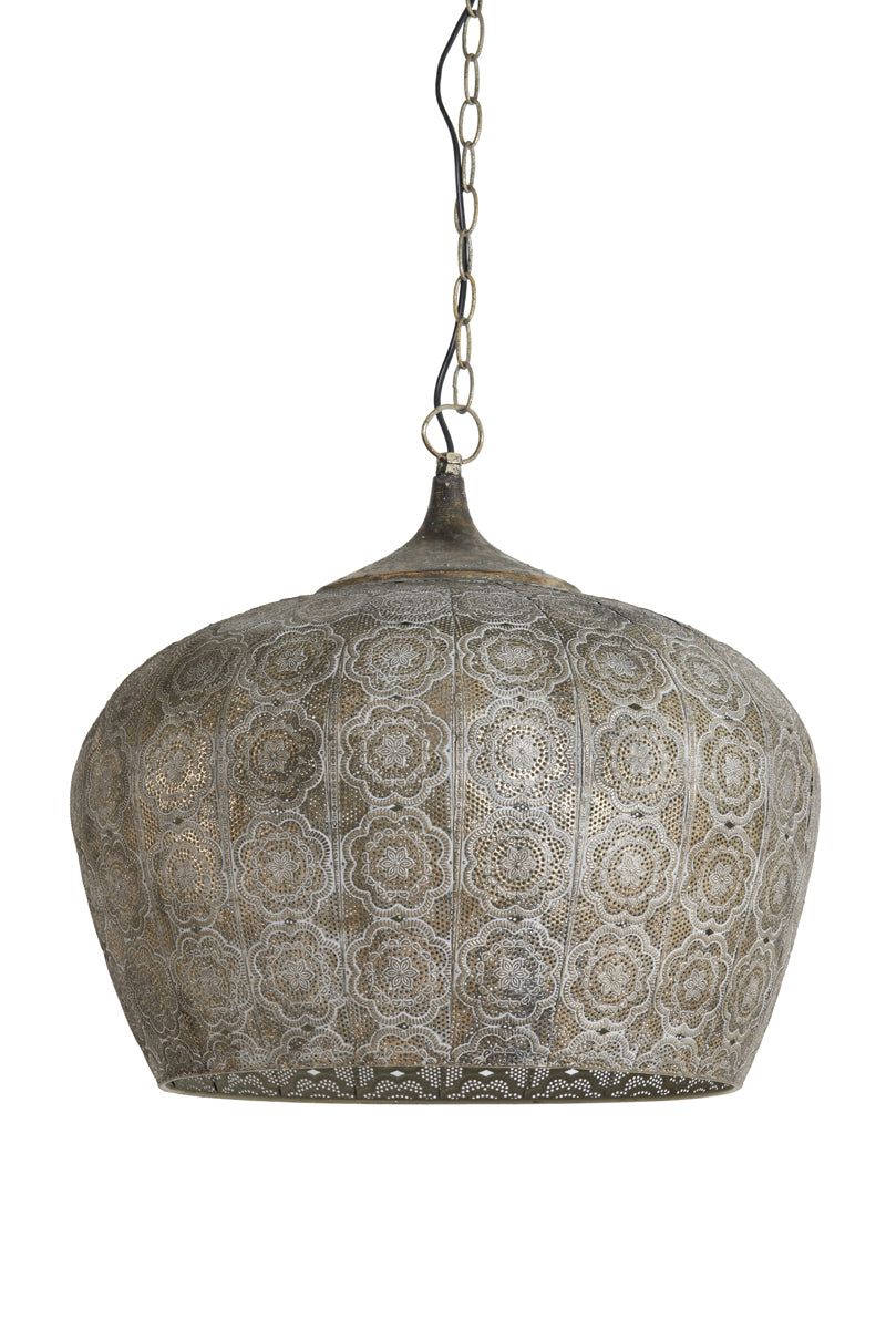 Emine Large Hanging Lamp - Brown Gold Finish