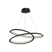 Swirl Led Ceiling Pendant - Sand Black & Opal