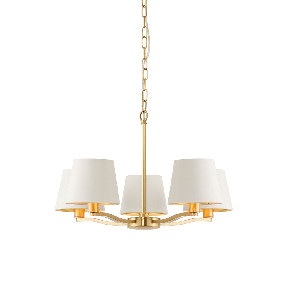 Shelbourne 3Lt/5Lt Pendant Light - Brushed Gold/Nickel