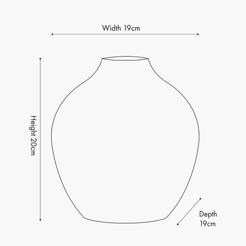 Gaudi Stoneware Geometric Vase - White Finish