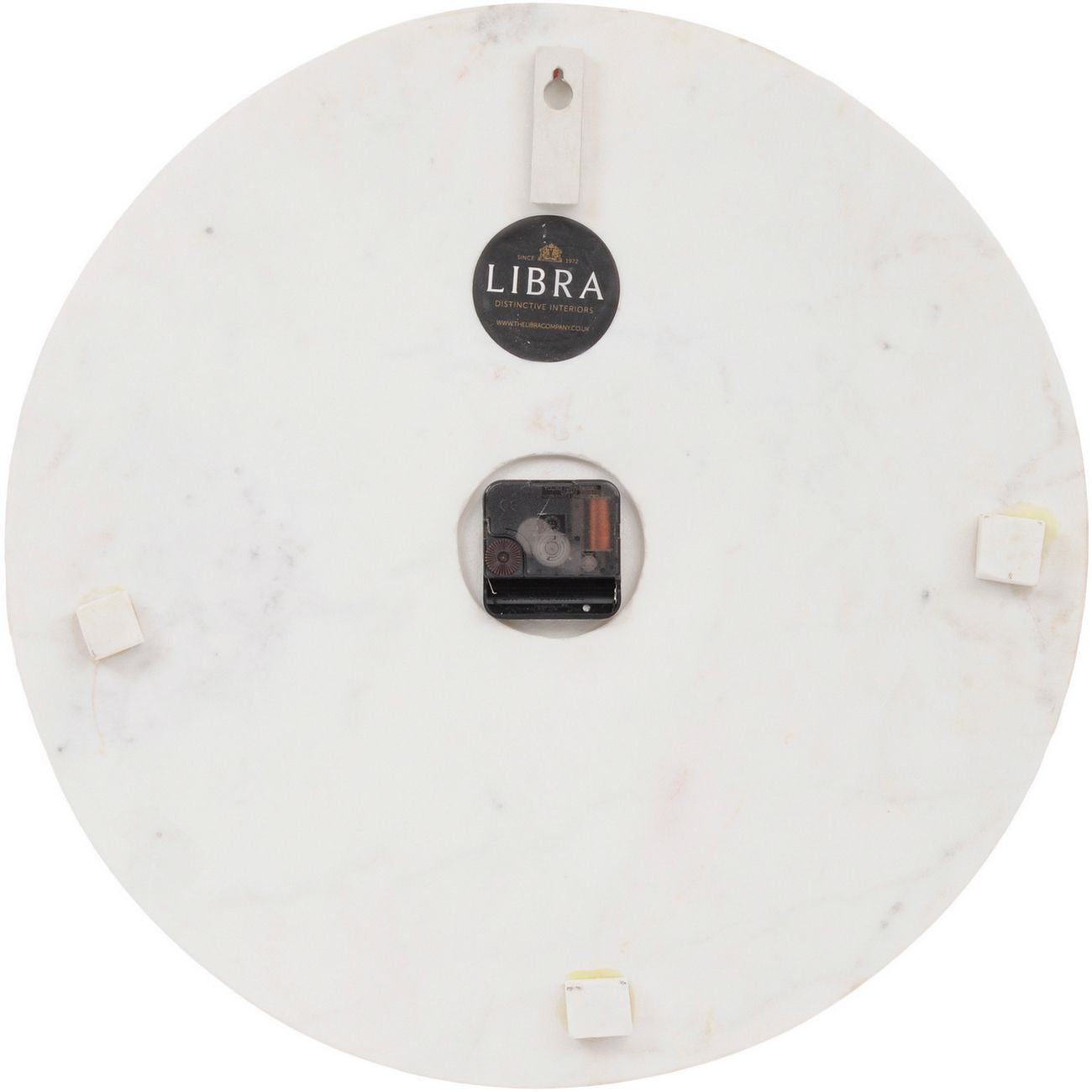 Brass Inlay Wall Clock - Marble Finish