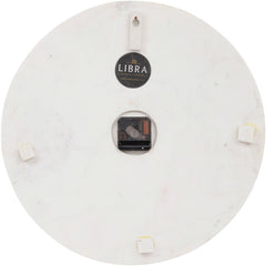 Brass Inlay Wall Clock - Marble Finish