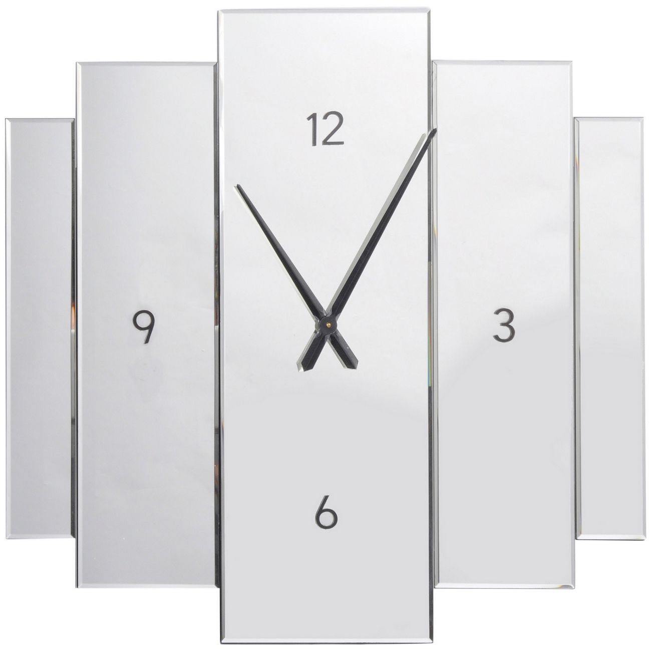 Aruna Modern Wall Clock - Mirrored Finish