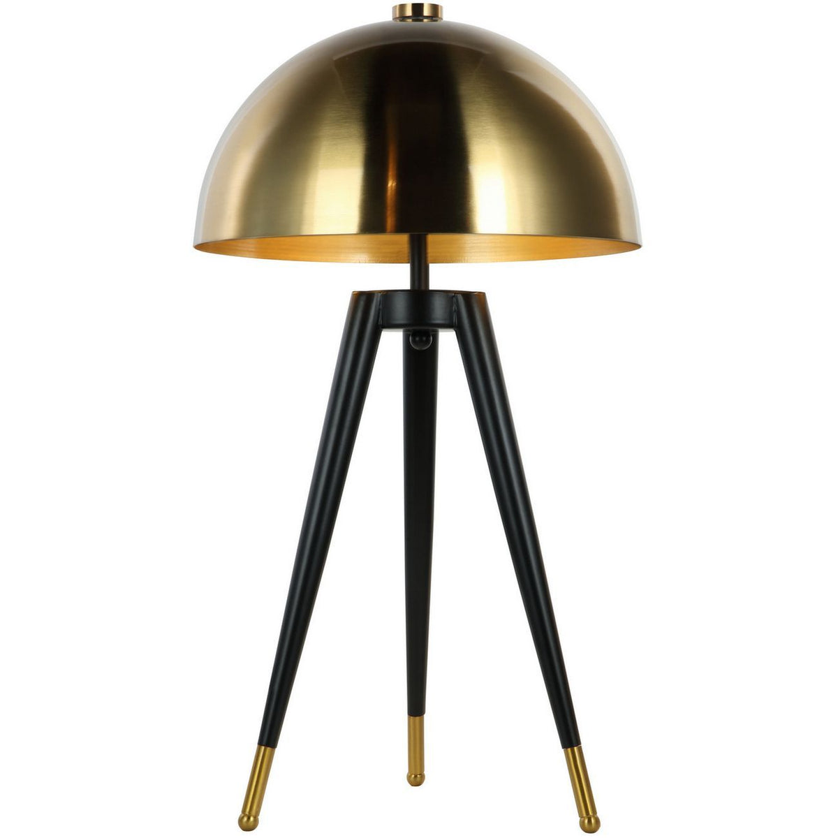 Corvus Tripod Table Lamp with Brass Shade