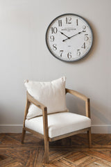 Hotel La Fleur Wall Clock - Grey Finish