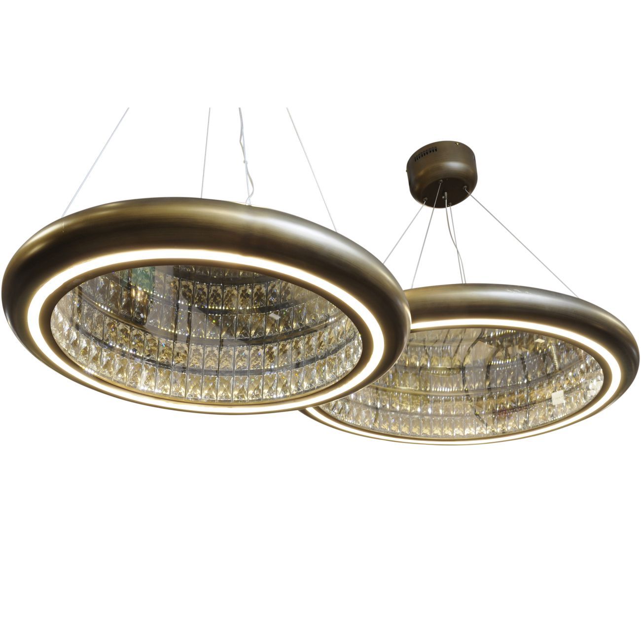 Gold Ring Statement Large LED Hanging Light