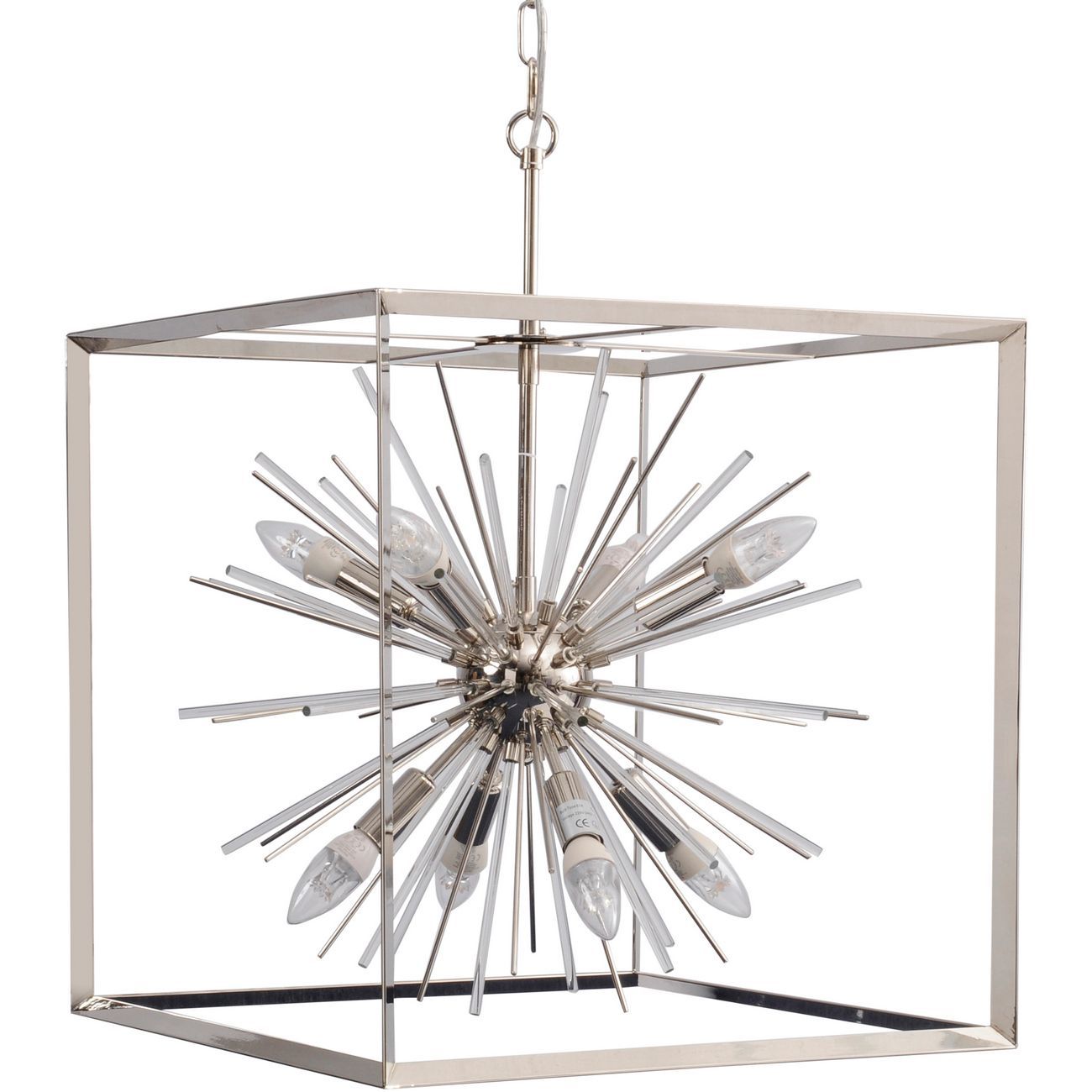 Silver Starburst Chandelier - Large