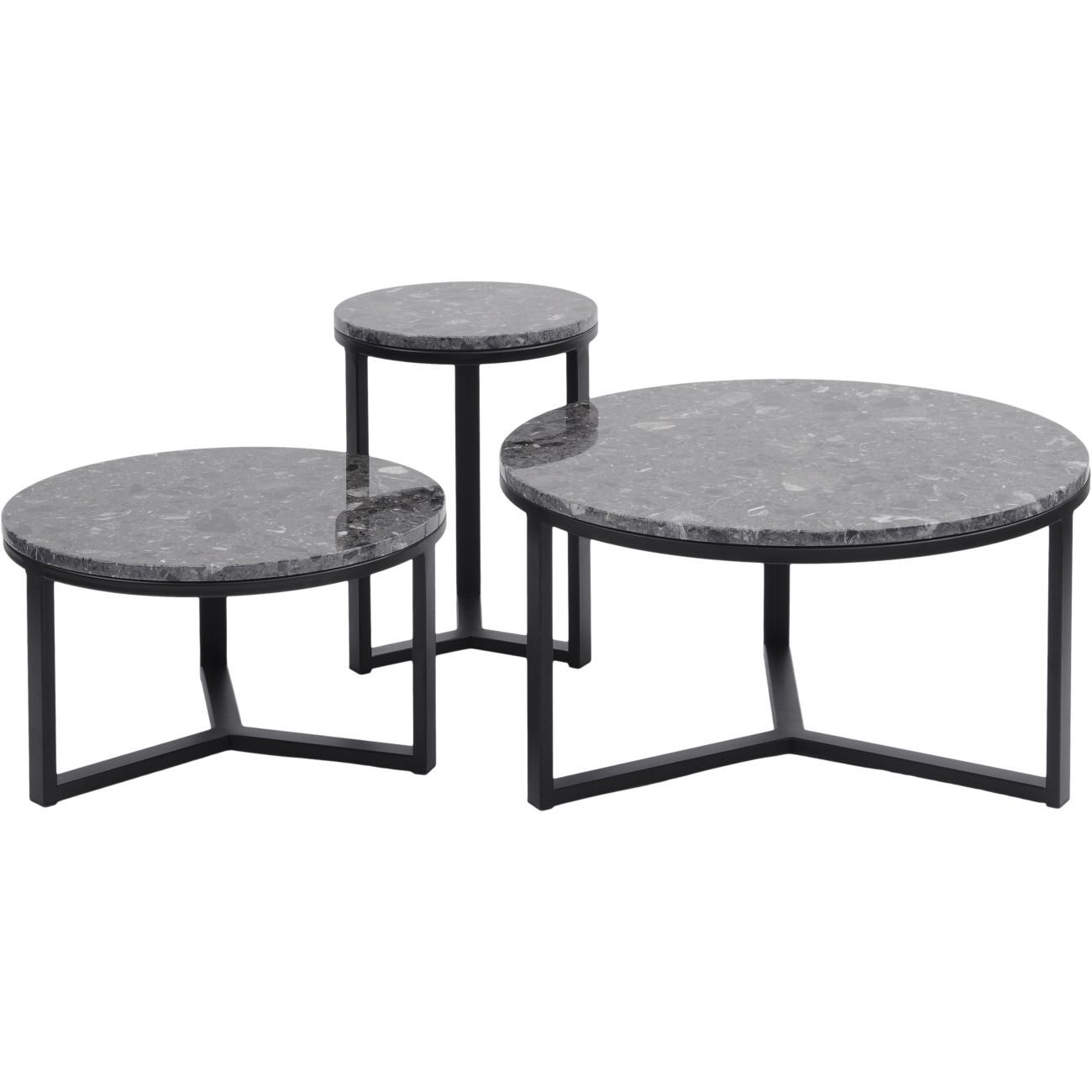 Shoreditch Black Metal and Grey Travisso Coffee Table