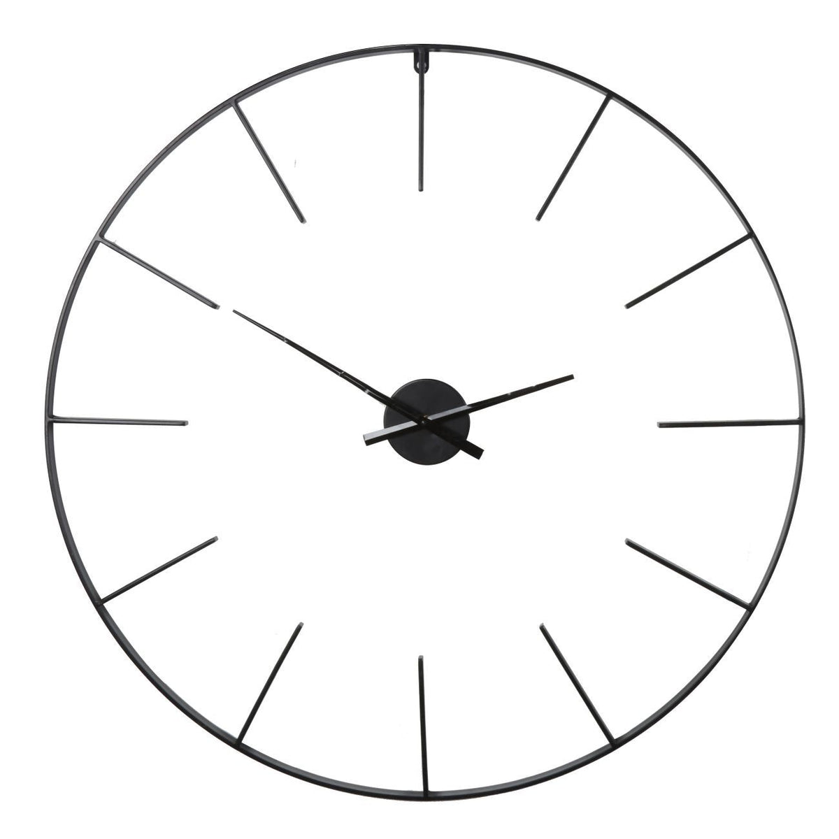 Tiverton Skeleton Wall Clock - Black Finish