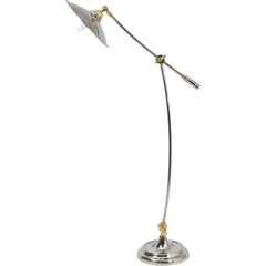 Haku Adjustable Floor Lamp - Brass & Steel Finish