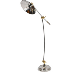 Haku Adjustable Floor Lamp - Brass & Steel Finish