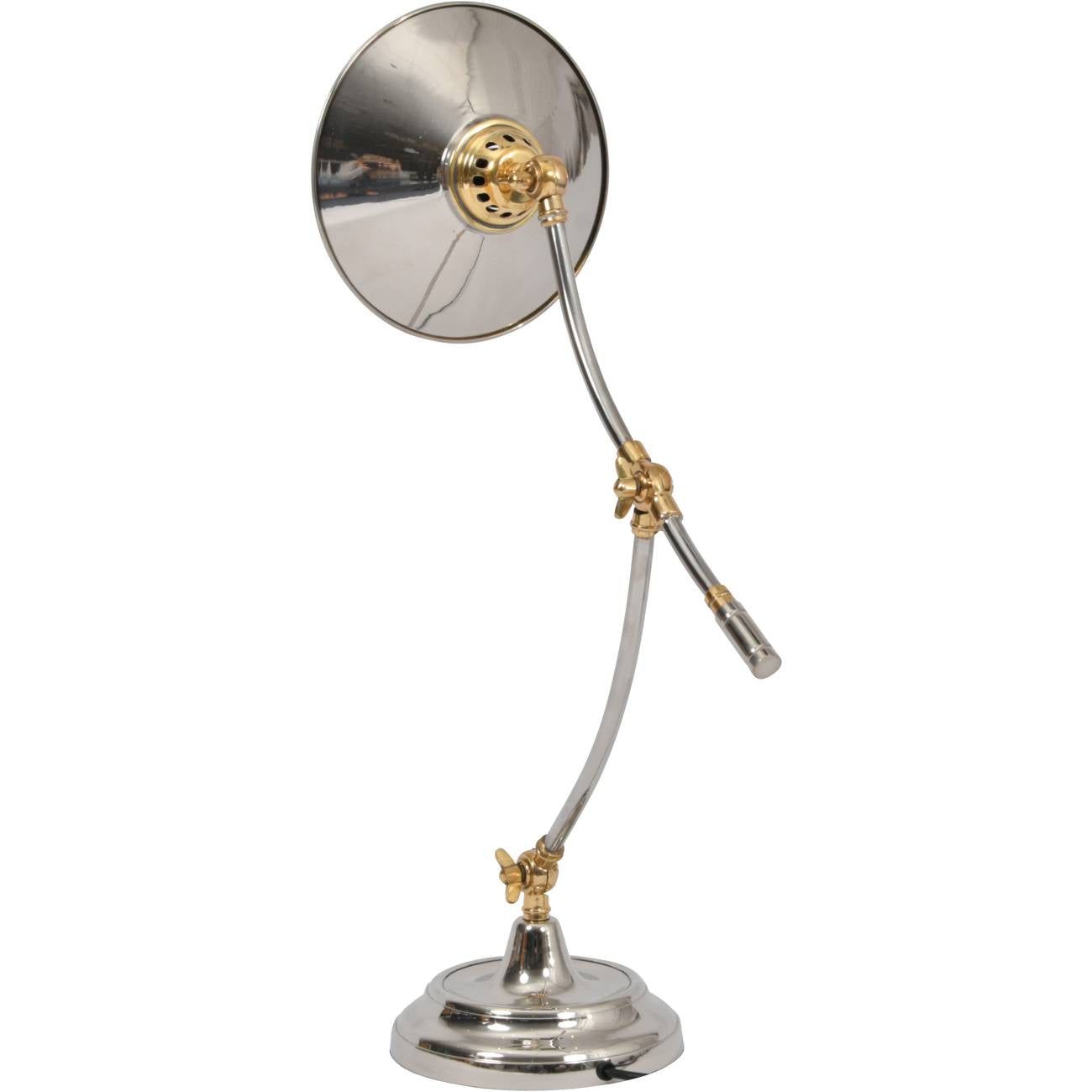 Haku Adjustable Table Lamp - Brass & Steel Finish