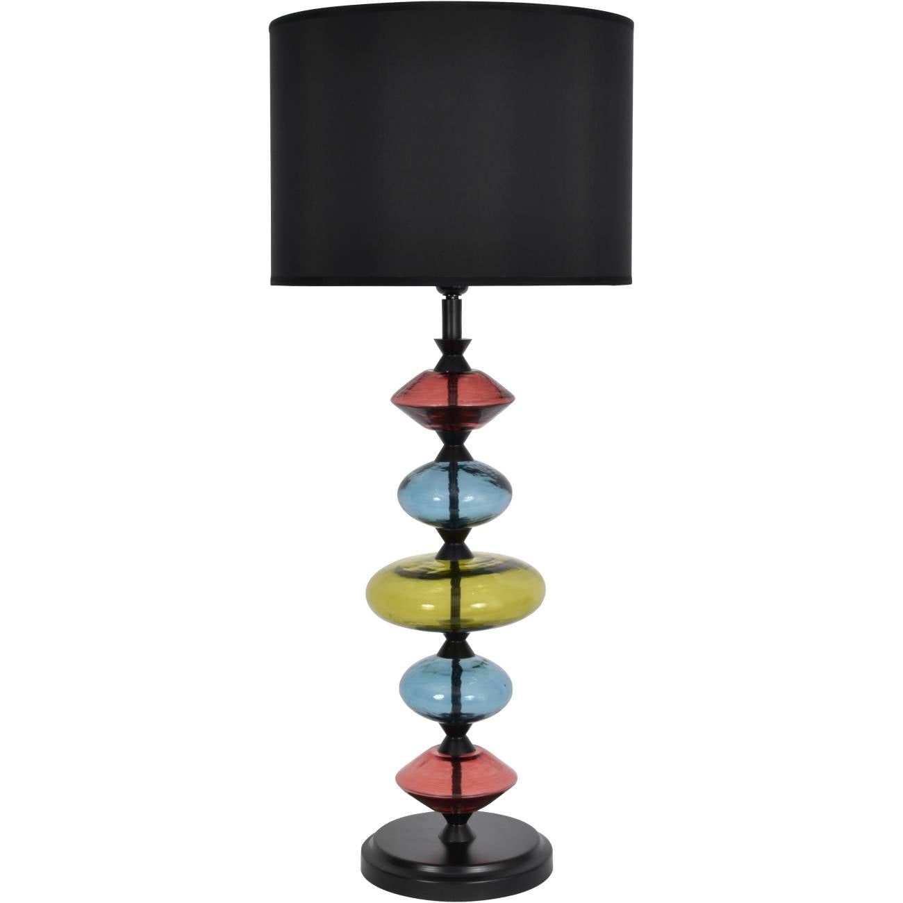 Eva Table Lamp (Base Only) - Ebony Black and Green Glass Finish